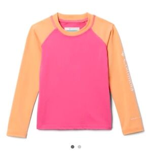 BNWT Girls Columbia Sandy Sunguard  Long Sleeve Tee Size 10/12